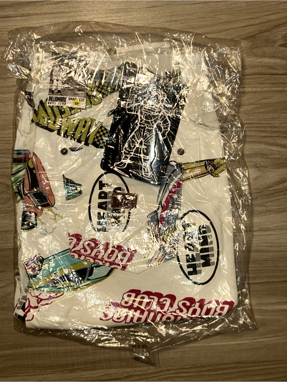 NWT Billionaire Boys Club BBC Motorways All-Over Print Denim Jeans Size w32 l32